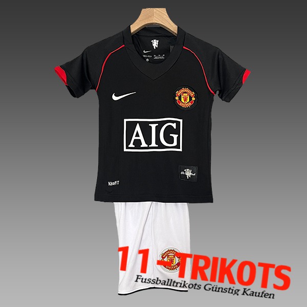 Manchester United Trainingstrikot + Shorts Kinder Schwarz/Rot/Weiß 2024/2025