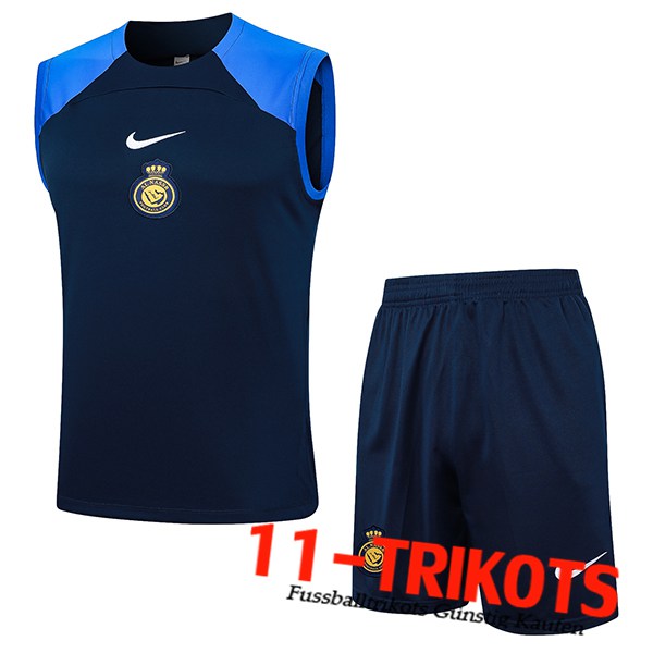 Al-Nassr FC Trainings-Tanktop + Shorts Dunkelblau 2024/2025