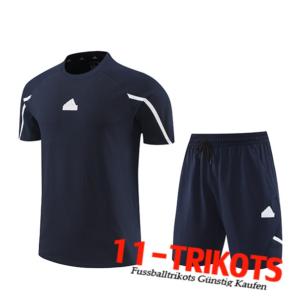 Adidas Trainingstrikot + Shorts Dunkelblau 2024/2025