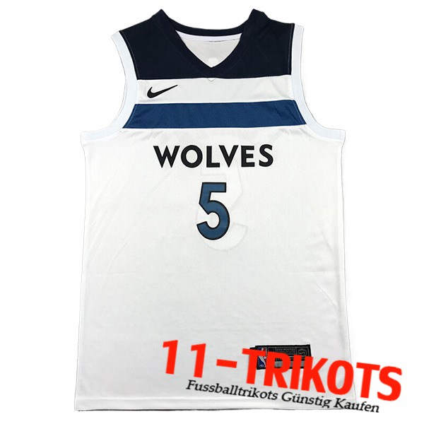 Minnesota Timberwolves Trikot (EDWARDS #5) 2024/25 Weiß/Schwarz/Blau