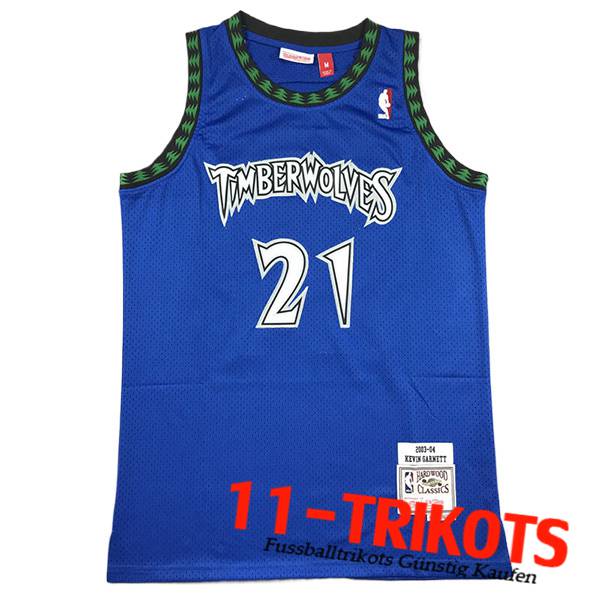 Minnesota Timberwolves Trikot (GARNETT #21) 2024/25 Blau/Weiß/Schwarz/Grün