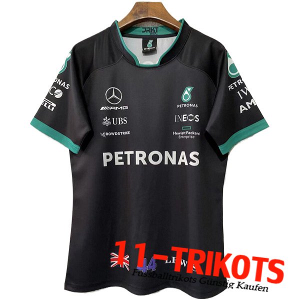 Mercedes Benz Team T-Shirt F1 #44 Schwarz/Grün 2024