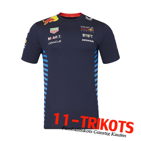 RedBull Racing Team T-Shirt F1 Dunkelblau 2024