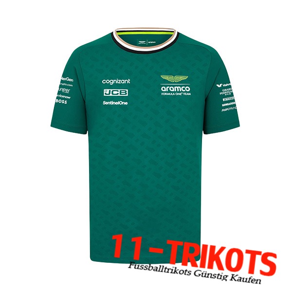 Aston Martin Team T-Shirt F1 (ALONSO #14) Grün 2024