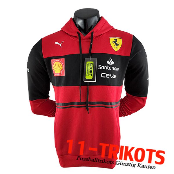 Scuderia Ferrari Team Sweatshirt Mit Kapuze F1 Schwarz/Rot 2024