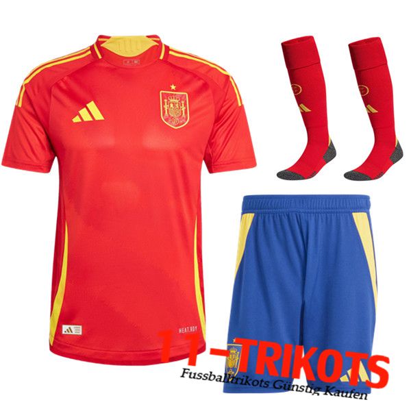 Spanien Heimtrikot (Shorts + Socken) UEFA Euro 2024