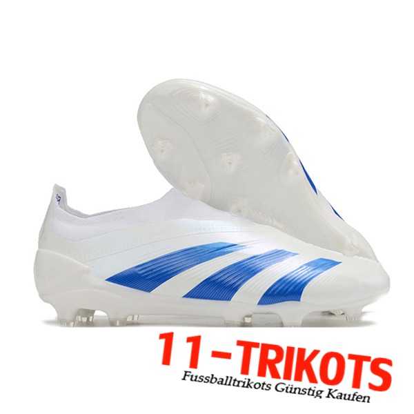 Adidas Fussballschuhe PREDATOR ELITE LACELESS BOOTS FG Weiß/Blau