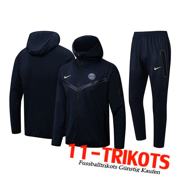 PSG Trainingsanzug Mit Kapuze Trainingsjacke Windbreaker Dunkelblau 2024/2025