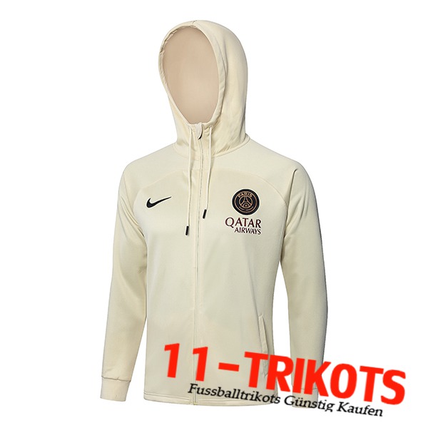 PSG Trainingsjacke Mit Kapuze Beige 2024/2025