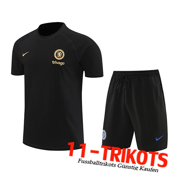 FC Chelsea Trainingstrikot + Shorts Schwarz 2024/2025