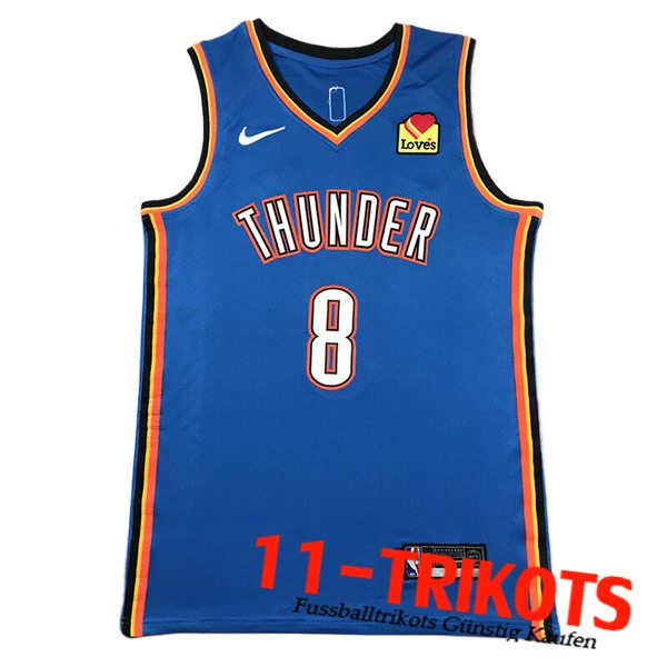 Oklahoma City Thunder Trikot (WILLIAMS #8) 2024/25 Blau/Orange
