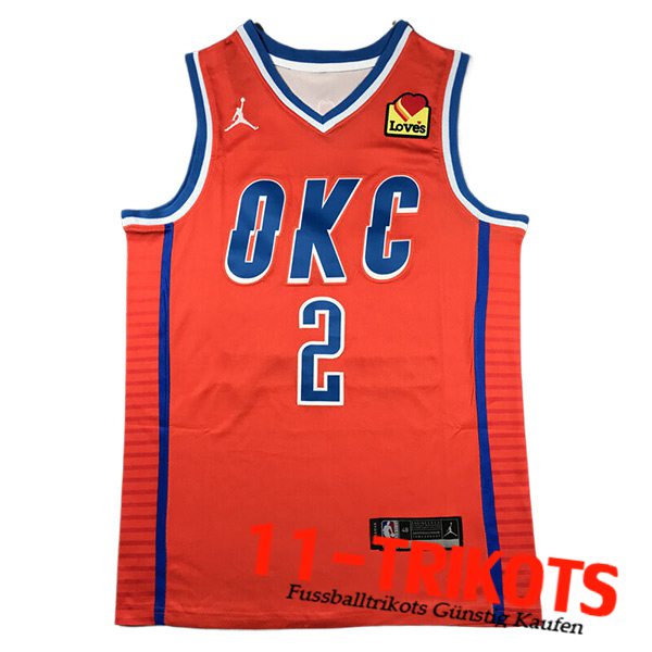 Oklahoma City Thunder Trikot (GILGEOUS-ALEXANDER #2) 2024/25 Orange/Blau