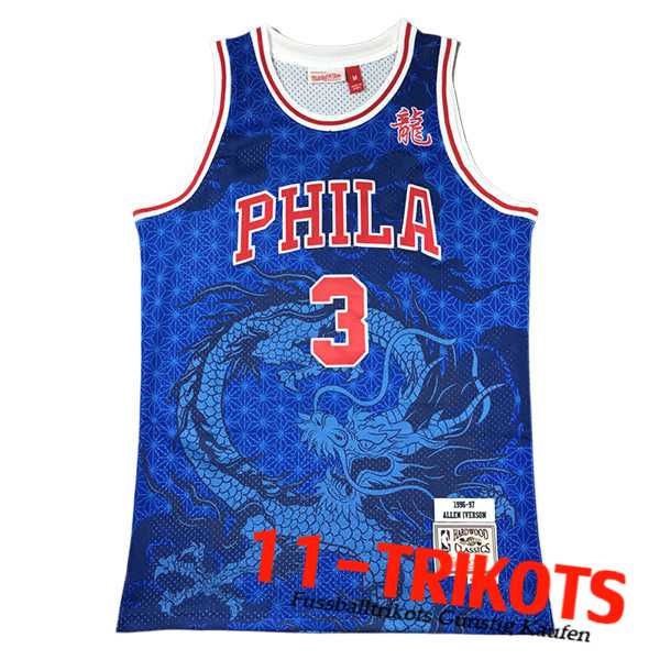 Philadelphia 76ers Trikot (IVERSON #3) 2024/25 Blau/Rot