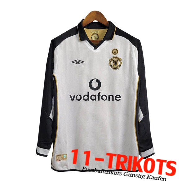 Manchester United Retro Auswärtstrikot Langarms 2001/2002