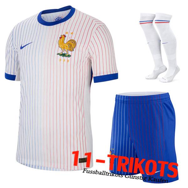 Frankreich Auswärtstrikot (Shorts + Socken) UEFA Euro 2024