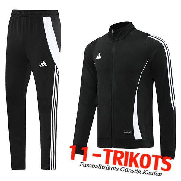 Adidas Trainingsanzug Trainingsjacke Schwarz/Weiß 2024/2025