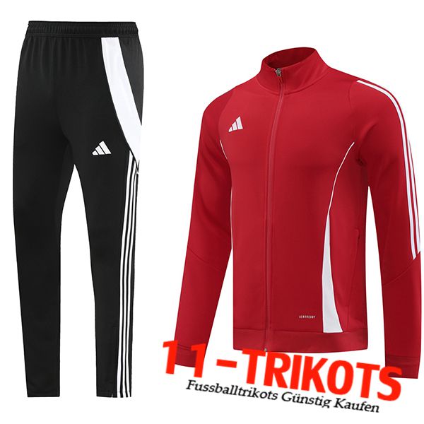 Adidas Trainingsanzug Trainingsjacke Rot/Weiß/Schwarz 2024/2025