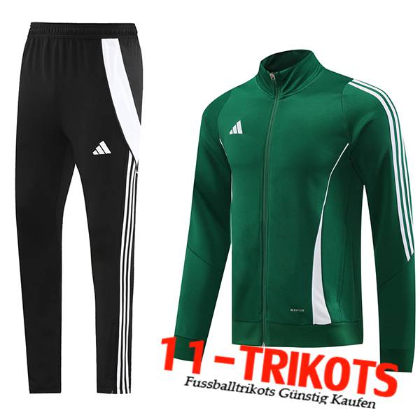 Adidas Trainingsanzug Trainingsjacke Grün/Weiß/Schwarz 2024/2025