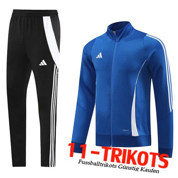 Adidas Trainingsanzug Trainingsjacke Blau/Weiß/Schwarz 2024/2025