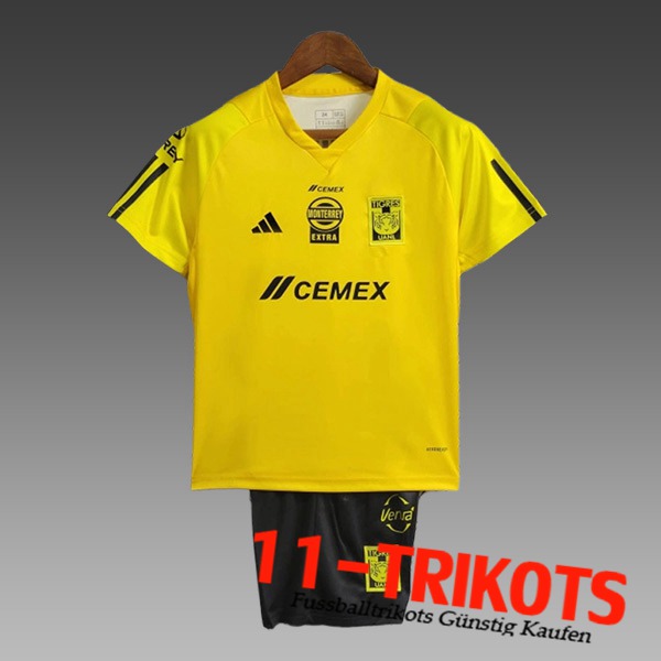 Tigres UANL Trainingstrikot + Shorts Kinder Gelb/Schwarz 2024/2025