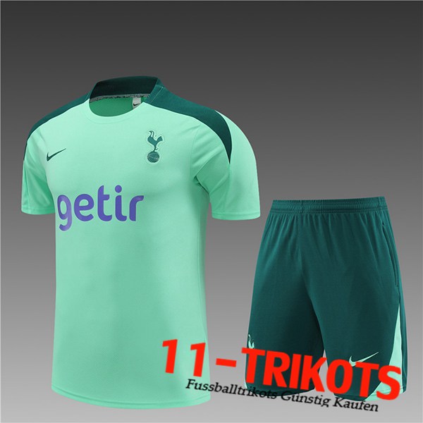 Tottenham Hotspur Trainingstrikot + Shorts Kinder Grün 2024/2025