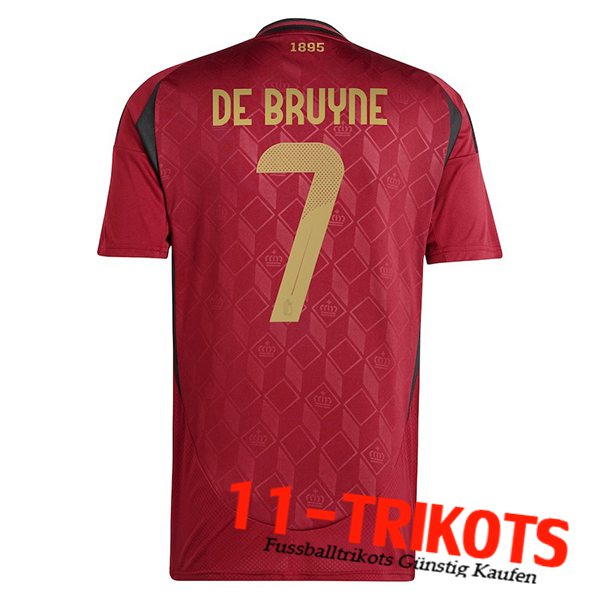 Belgien (DE BRUYNE #7) UEFA Euro 2024 Heimtrikot