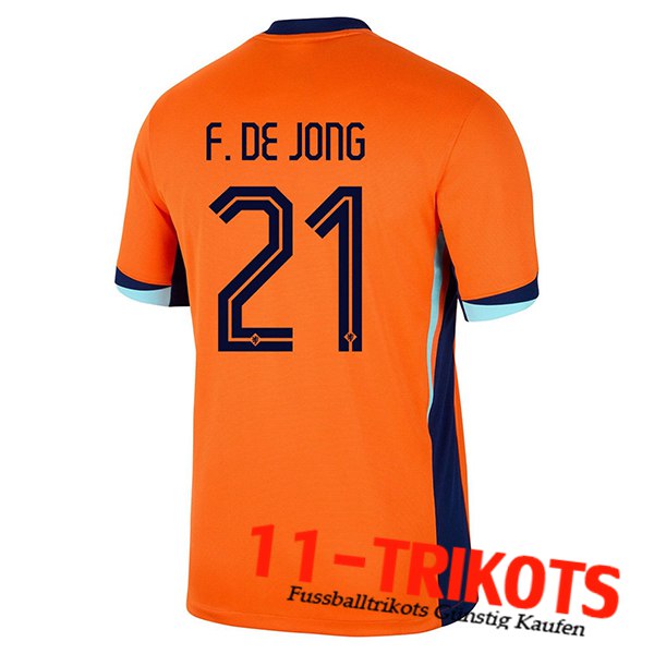 Niederlande (F.DE JONG #21) UEFA Euro 2024 Heimtrikot