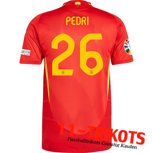 Spanien (PEDRI #26) UEFA Euro 2024 Heimtrikot