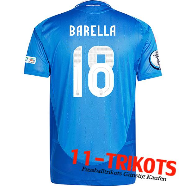 Italien (BARELLA #18) UEFA Euro 2024 Heimtrikot