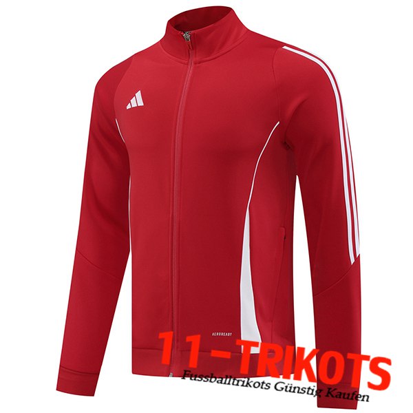 Trainingsjacke Adidas Rot/Weiß 2024/2025