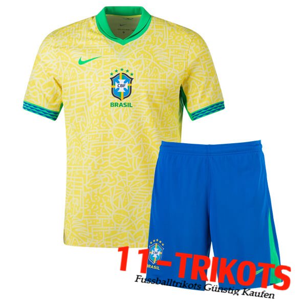 Neues Brasilien Kinder Heimtrikot 2024/2025