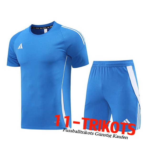 Adidas Trainingstrikot + Shorts Blau 2024/2025