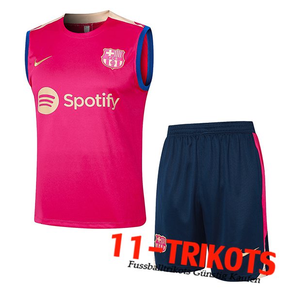 FC Barcelona Trainings-Tanktop + Shorts Rot 2024/2025