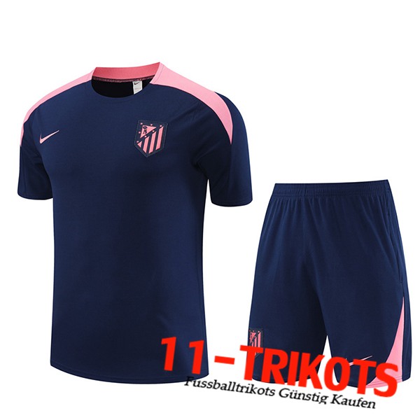 Atletico Madrid Trainingstrikot + Shorts Blau/Rosa 2024/2025