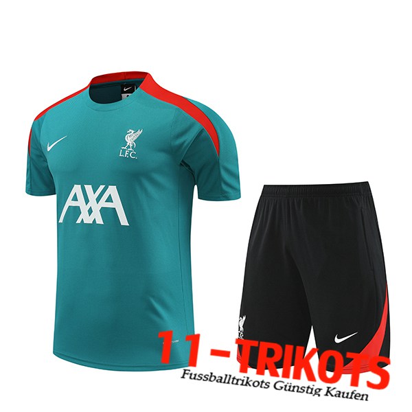 FC Liverpool Trainingstrikot + Shorts Grün/Rot/Schwarz 2024/2025