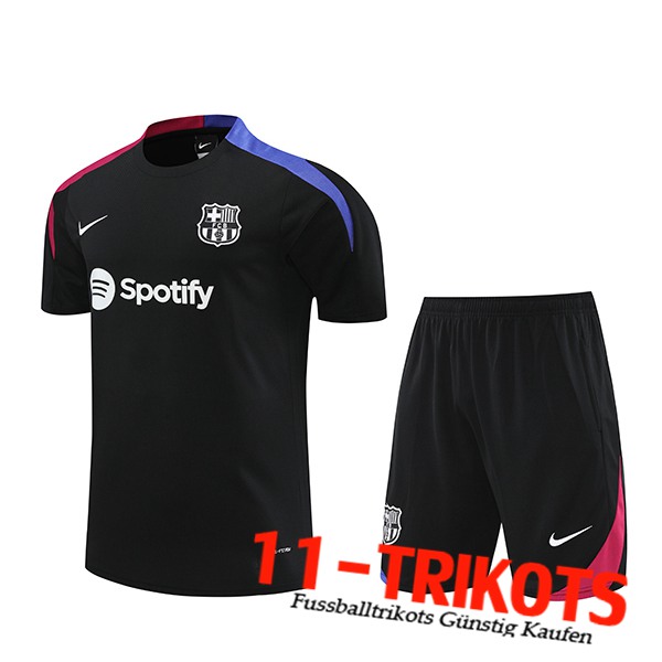 FC Barcelona Trainingstrikot + Shorts Schwarz 2024/2025