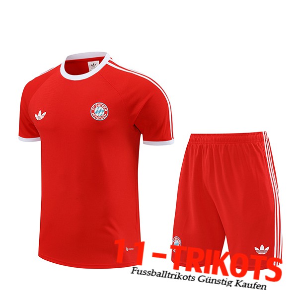 Bayern Munchen Trainingstrikot + Shorts Rot/Weiß 2024/2025