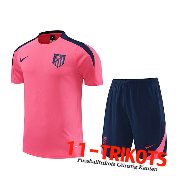 Atletico Madrid Trainingstrikot + Shorts Rosa/Blau 2024/2025