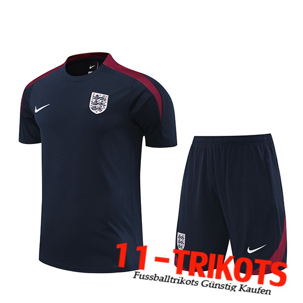 Britannien Trainingstrikot + Shorts Schwarz/Rot 2024/2025