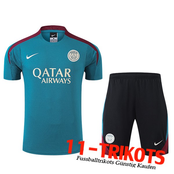 PSG Trainingstrikot + Shorts Blau/Rot 2024/2025