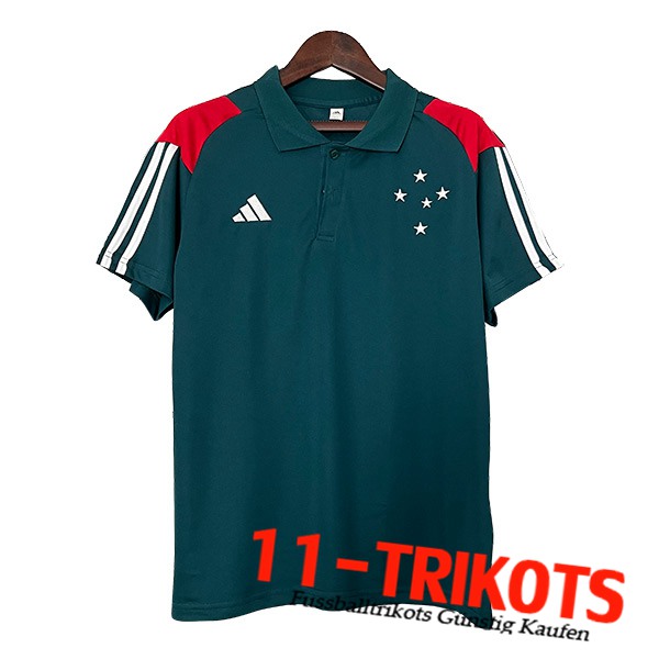 Cruzeiro Poloshirt Grün/Weiß/Rot 2024/2025