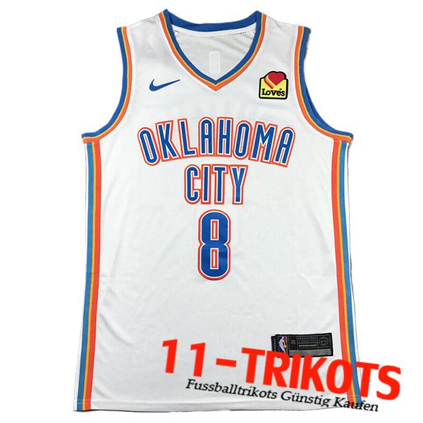 Oklahoma City Thunder Trikot (WILLIAMS #8) 2024/25 Weiß/Rot/Blau
