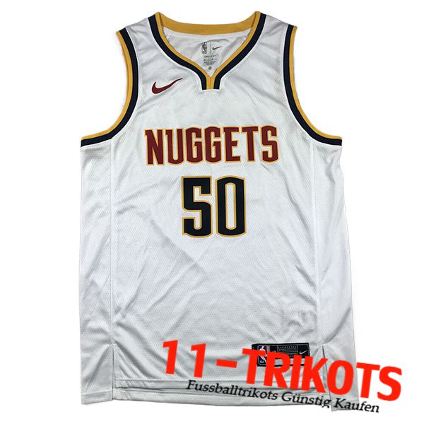 Denver Nuggets Trikot (GORDON #50) 2024/25 Weiß/Schwarz/Gelb