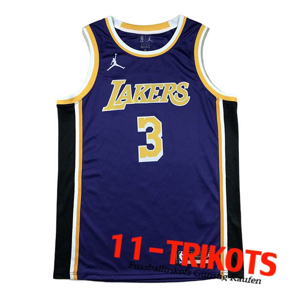 Los Angeles Lakers Trikot (DAVIS #3) 2024/25 lila/Schwarz/Gelb
