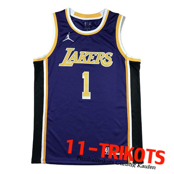 Los Angeles Lakers Trikot (RUSSELL #1) 2024/25 lila/Schwarz/Gelb