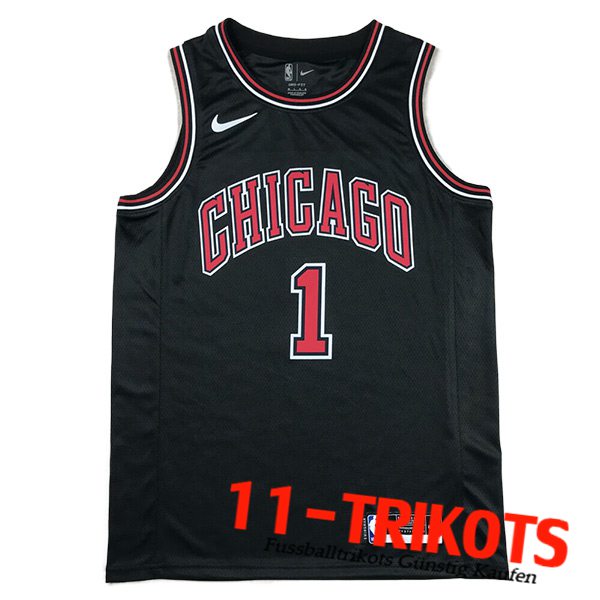 Chicago Bulls Trikot (Rosa #1) 2024/25 Schwarz/Rot -02