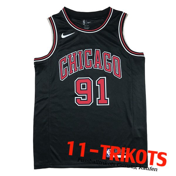 Chicago Bulls Trikot (ROOMAN #91) 2024/25 Schwarz/Rot -02