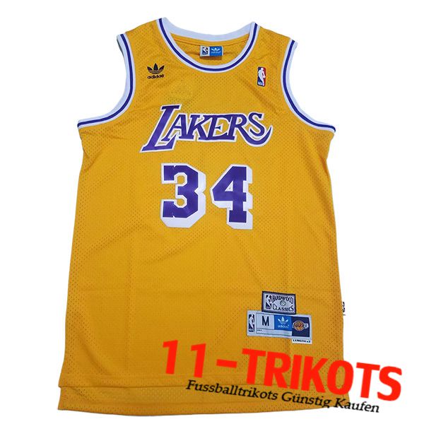 Los Angeles Lakers Trikot (O'NEAL #34) 2024/25 Gelb/lila