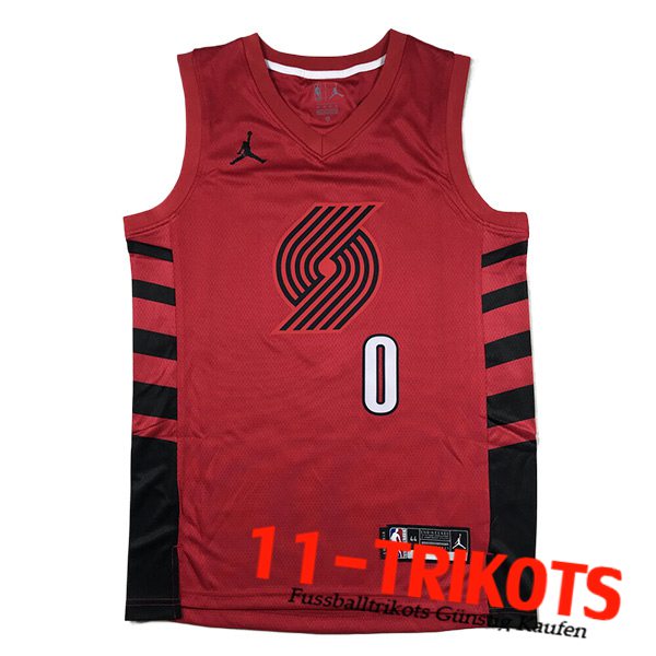 Portland Trail Blazers Trikot (LILLARD #0) 2024/25 Rot/Schwarz