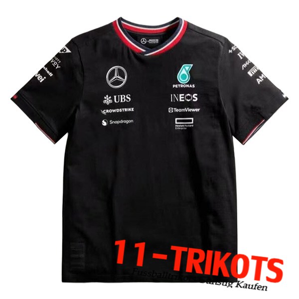 T-Shirt F1 Mercedes Benz Team Schwarz 2024